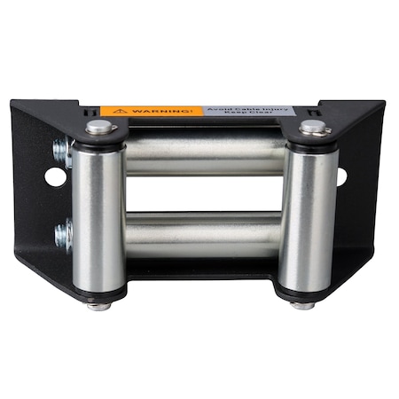 Bulldog Winch Roller Fairlead, ATV with 122.5mm mount, textured black 20055T